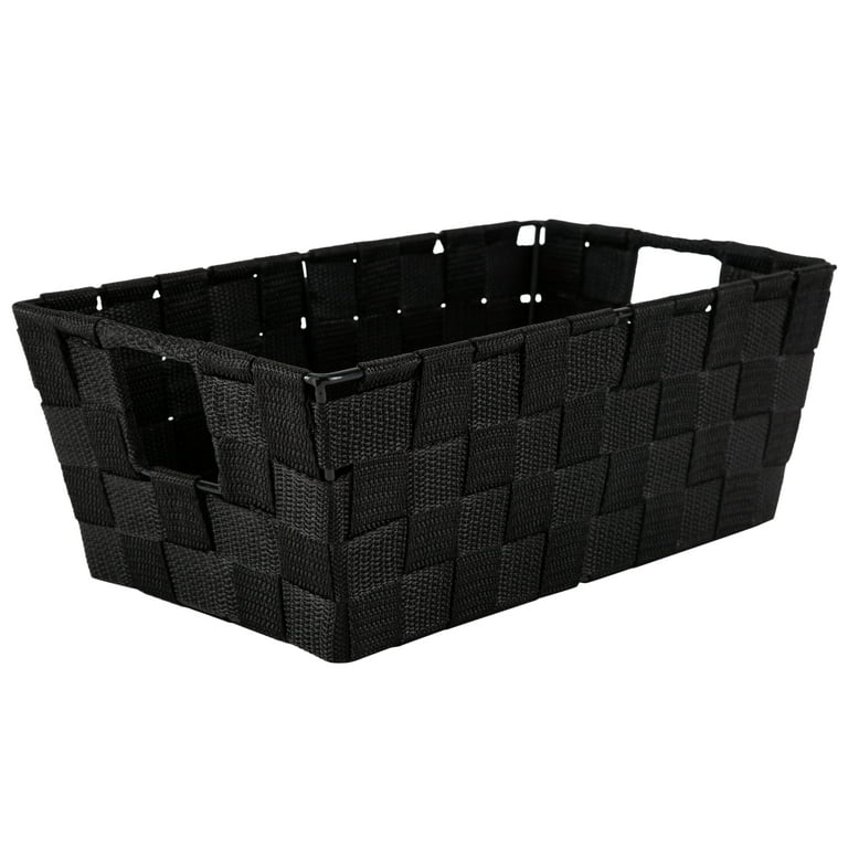 Simplify Woven Polypropylene Storage Baskets, Handles, Set of 2