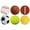 Sports Ball (Basketball, Football, Soccer Ball, Pickleball, Baseball, Tennis Ball), variant on WIRESTER Drink Round Fabric Felt Neoprene Coasters Set of 6pcs, Vintage Vinyl Record (Blue, Red, Yellow, Green, Purple, White Brown)
