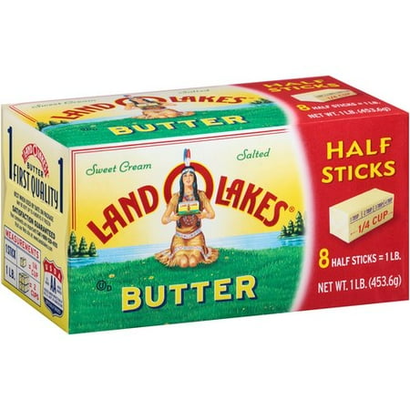 Land O Lakes Sweet Cream Salted Sweet Butter Half Sticks, 8 count, 1 lb