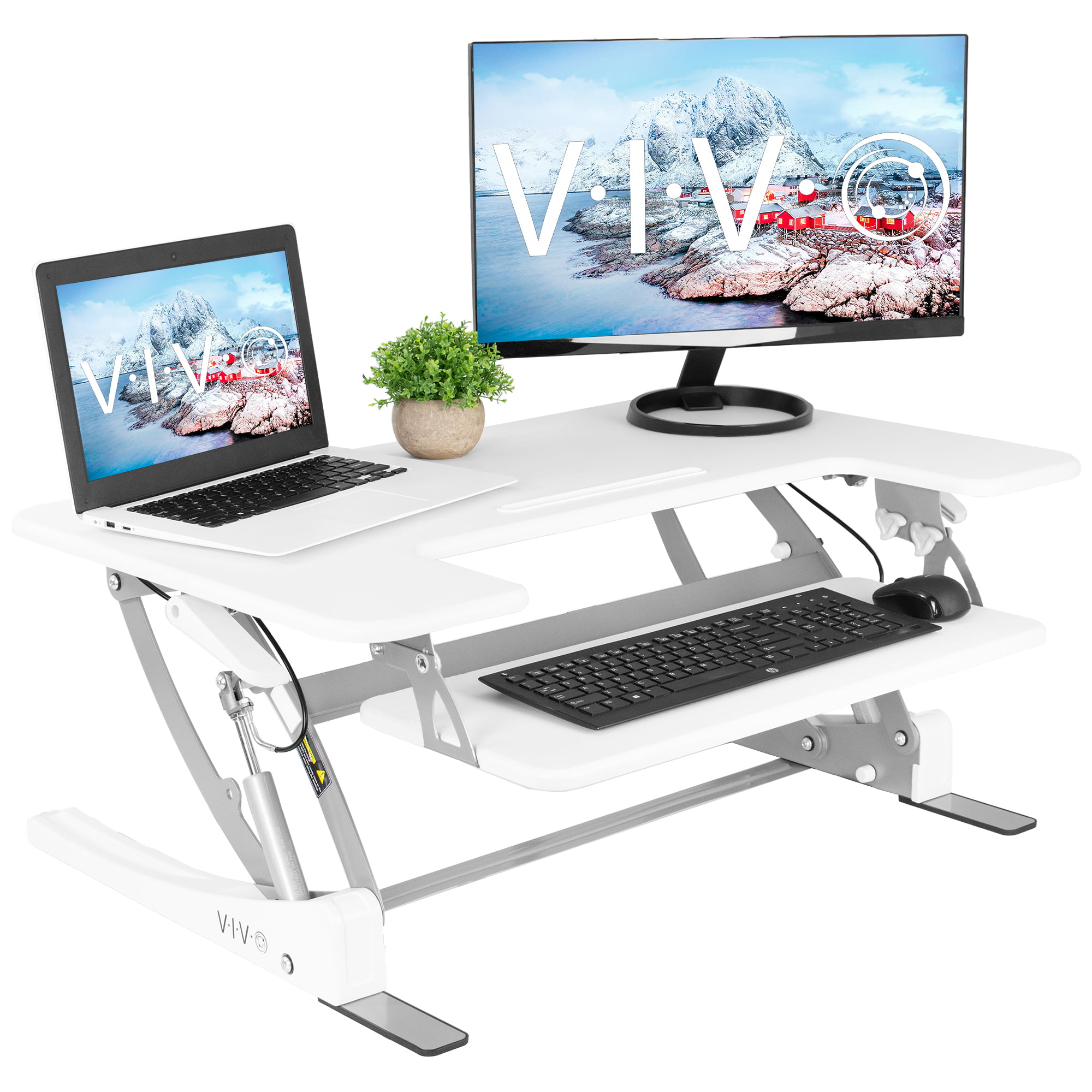 Desk Risers for Standing Or Sitting Color : Gray Adjustable Stand Up Desk Desktop Standing Desk Converter Laptop Mount Standing Desk Converter White 