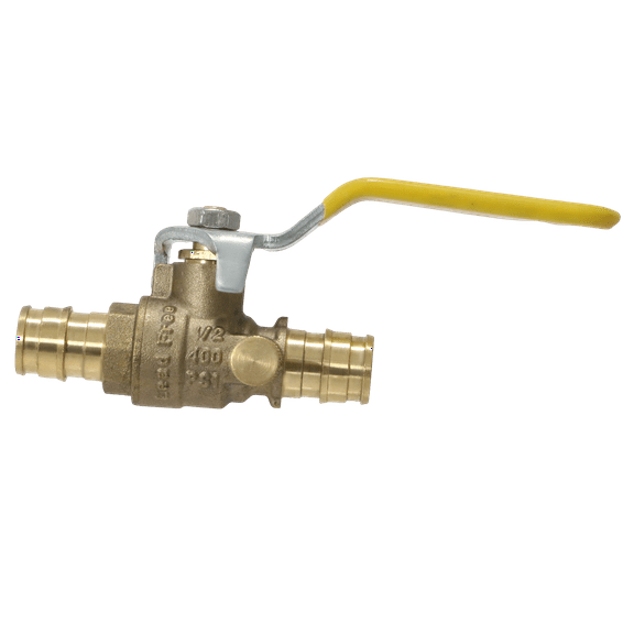 10 Pcs XFITTING Pex A 1/2 Inch x 1/2 Inch Pex A Ball Valve with Drain, 201-3-12=10XX