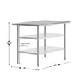 thumbnail image 4 of Flash Furniture 30x48 Portable Prep and Work Table with NSF Certified 18 Gauge Stainless Steel Top Shelf and 2 Adjustable Galvanized Steel Undershelves, 4 of 8