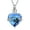 Blue, variant on Personlized Heart Urn Necklace for Ashes Cremation Jewerly, Birthstone Crystal Pendant Necklace for Women Men Memorial Jewelry Ashes Keepsake Lockets Holder