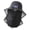 Black, variant on CEORPER Solar Power Fan Hat With 3 Speed Fan Rechargeable Battery Face Neck Cover Hat