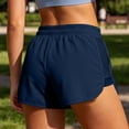 thumbnail image 6 of Cagogo Women Plus Size Elastic Waist Shorts with Pockets Quick Dry Sporty Running Yoga Workout Lounge Casual Athletic Bottoms, Navy S, 6 of 7