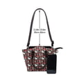 thumbnail image 4 of Lsque Red Mushrooms Pattern Leather Rivet Shoulder Bag – Elegant Genuine Leather & Microfiber PU Crossbody with Detachable Adjustable Strap, 4 of 5