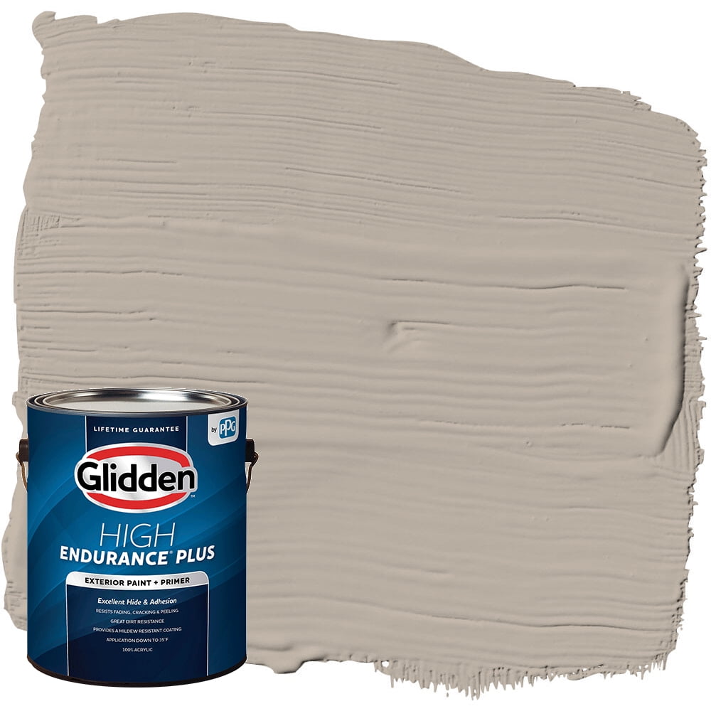 Glidden HEP Exterior Paint and Primer, Scroll Beige / Beige, 1 Gallon
