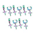 thumbnail image 1 of 5 pares de pendientes cruzados, ligeros, fáciles de llevar, estilo coreano, pendientes de gota, Clip para oreja, fiestas de Navidad, Día de San Ropa, zapatos y accesorios Miscelánea tipo 14 Sonducket AP009692-14B, 1 of 6