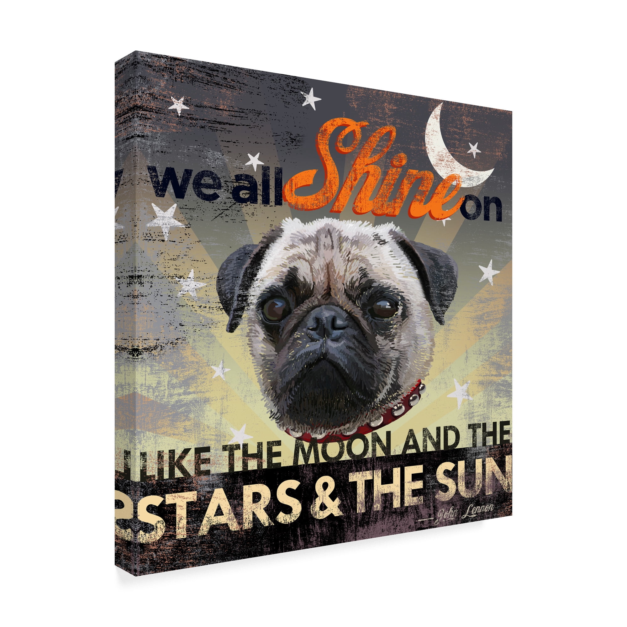 Trademark Fine Art 'Dog Days Pug Pup' Canvas Art by Art Licensing Studio