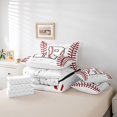 thumbnail image 6 of Manfei Initial Letter R 7-Piece Bedding Comforter Set,Baseball Sport King Bedding Sets,Ball Gamer Gaming Bed Sheets For Boys Kids,Breathable Bedroom Decoration Reversible, 6 of 8