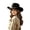 Black, variant on Farmer Hat Classic Western Cowboy Hat For Style With Wide Brim Headwear For Everyday Western All Season Performance, One Size