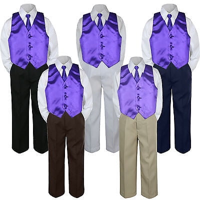 Infant & Toddler Boys Lavendar 4PC Vest Suit Size 24 Month 