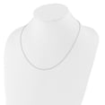 thumbnail image 5 of 14k White Gold 1.4mm Round Cable 2in+2in Adjustable Chain, 5 of 6