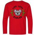 thumbnail image 3 of Inktastic Live Love Koalas Long Sleeve Youth T-Shirt, 3 of 5