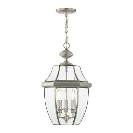 Livex Lighting Monterey Outdoor Chain Hang in Brushed Nickel