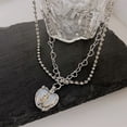 thumbnail image 6 of Guodhu Irregular Heart Necklace for Women Y2k Pink Zircon Diamond Women's Fashion Personality Pendant Hot Fashion Pink/Blue Jewelry for Women, 6 of 9