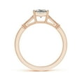 thumbnail image 2 of ANGARA Natural Princess-Cut Diamond Ring with Milgrain in 14K Rose Gold for Women (Size-5.4mm| Color-K| Clarity-I3) | April Birthstone, Anniversary, Jewelry Gift for Women | Natural Diamond Ring, 2 of 9