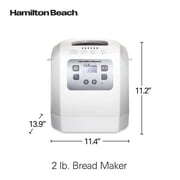 Hamilton Beach 2 lb Bread Maker Machine with 12 Settings Plus Gluten Free, White
