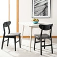 thumbnail image 2 of SAFAVIEH Lucca Retro Farmhouse Dining Chair, Black/Grey, Set of 2, 2 of 13