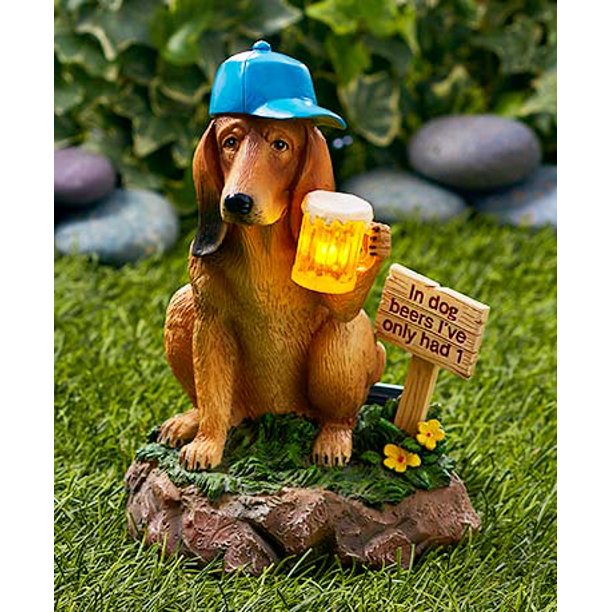 Bigbolo Solar Dog Beer Statue