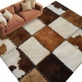 thumbnail image 2 of 5x7 Washable Area Rug, Denim Cow Non-Slip Large Rectangle Rug for Living Room Bedroom, Western Cowboy Indoor Floor Mat for Home Decor, 2 of 9