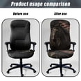 thumbnail image 4 of HELLHERO American Flag Print Office Chair Covers, Horse Print Stretchable Gaming Chairs Slipcover, Standard Size Desk Chair Cover Washable, 4 of 7