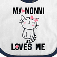 thumbnail image 4 of Inktastic Nonni Loves Me Granddaughter Kitty Cat Girls Baby Bib, 4 of 4