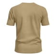 thumbnail image 4 of yillto Mens V Neck Shirts Cotton Short Sleeve Breathable Big and Tall Tops Summer Loose Plain Tee, 4 of 7
