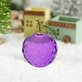 thumbnail image 4 of Christmas Crystal Faceted Apple Ornament, Multi-Color Glass Christmas Eve Apple Figurine for Holiday Gifts & Home Decor Xmas (3.34x2.75x2.36 in), 4 of 5