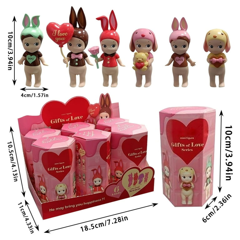 Sonny angel birthday gift 6個セット HIPPERS 6PCS Sonny Angels Hippers Gifts of Love Series Sonny Angels