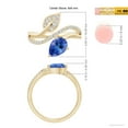 thumbnail image 5 of Angara Natural 1.1 Ct. Tanzanite with Diamond Fashion Ring in 14K Yellow Gold for Women (Ring Size: 12), 5 of 10