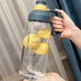 thumbnail image 3 of Labymos 1800mL Water Bottle with Marker & Straw Large Capacity Water Bottle with Handle Lightweight, 3 of 8