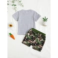 thumbnail image 6 of Toddler Baby Boys Easter Shorts Clothing Set 3 6 12 18 24 Months 2T 3T Bunny Print Short Sleeve Round Neck Tops Camouflage Elastic Waistband Pockets Shorts Outfits Sets, 6 of 9