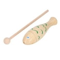 thumbnail image 1 of Wooden Musical Instrument,  Natural Wooden  Fish Shaped Percussion Instrument Round Edge Exquisite Hand Painted Percussion Instrument Toy For Preschool Educational, Toddlers, Kids, 1 of 8