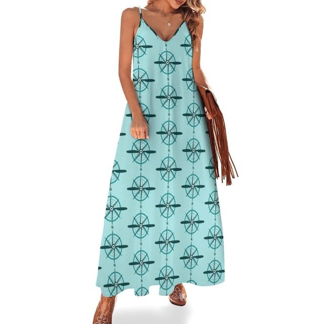 Vestido sin mangas Compass Vestido de verano para mujer Vestidos para mujer