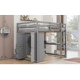 thumbnail image 4 of CoSoTower Wood Full Size Loft Bed with Built-In Wardrobe, Desk, Storage Shelves and Drawers, Gray, 4 of 9