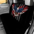 thumbnail image 2 of FUIALDOLG Eagle American Flag Print, Easy to Care Rear Bench Seat Cover 2pcs Waterproof Non-Slip Car Seat Covers for Car Interior Travel, 2 of 7