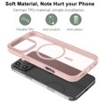thumbnail image 4 of iPhone 16 Pro Case,Magnetic Phone Case with MagSafe for iPhone 16 Pro 6.3",Takfox [Frosted] Translucent Shockproof Case Matte Hard Plastic & Silicone Rubber Full Body Bumper Protection Cover,Pink, 4 of 9