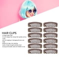 thumbnail image 3 of 6 Teeth  Clips, Dark Brown U Shape Snap Clips  For Hairdressing Shop, 3 of 8