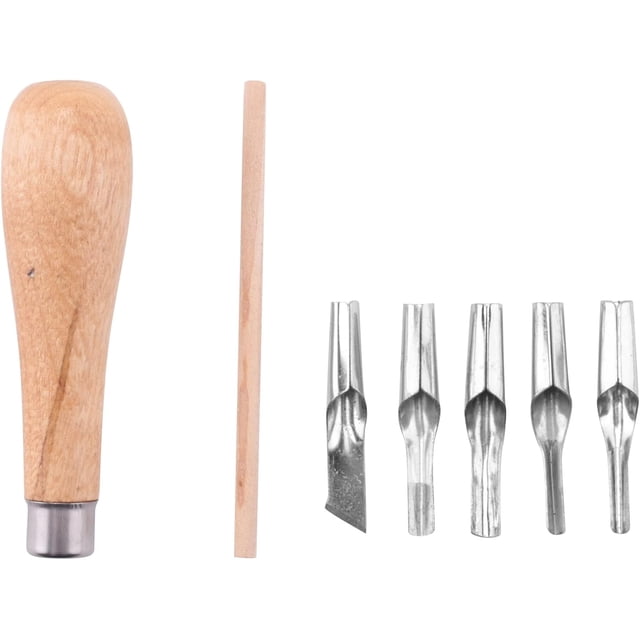 Yazoeia Block Cutting Rubber Stamp Carving Tools with 5 Blade Wood Handle Printmaking Carving Tools Set CJC912-128286