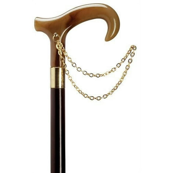 Walking Cane Stylish Derby Handle Ladies Cane Black Maple Shaft Horn Handle