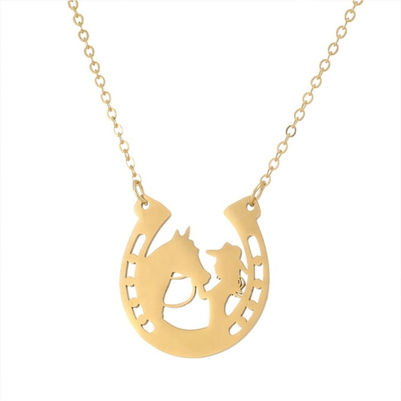 KAKOWELY Golden Necklace with Locket Pendant Made of Stainless Steel for Decor Perfect Gift for Her,1.1"X1.02"X0.04"