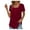 Wine, variant on CIENVNSTG Casual Summer Tunic Tops for Women Pleated Design Square Neck Short Sleeve Solid Color Tee Shirts Fashion Clothing for Daily Wear Weekend Outings and Social Gatherings Mint Green XL
