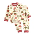 thumbnail image 2 of Cowsor 2 Piece Pajamas Set Kids Sleepwear Cartoon Printed Nightwear Cotton Long Sleeve Shirt Pants Loungewear, 2 of 5