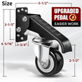 thumbnail image 6 of LLMRR Workbench Casters Kit, 4 PCS Heavy Duty Casters with Brake, with Lifting and Lowering Function, Quick Release Stepdown Caster for Workbenches, Machinery and Tables, Load 660LBS, Black, 6 of 8