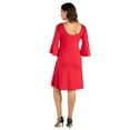 thumbnail image 4 of 24seven Comfort Apparel Criss Cross Neckline Cold Shoulder Maternity Dress, 4 of 4