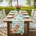 thumbnail image 4 of Table Runners 90 Inches Long Dress Scarves, Easter Bunny Farmhouse Coffee/Dining/Kitchen Table Runner for Living Room, Spring Rabbits Carrots Turquoise Stripes 13x90 Inch, 4 of 9