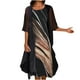 thumbnail image 1 of Vestido de dos piezas de manga corta con cuello redondo y estampado casual de moda para mujer Wmkox8yi bvn67, 1 of 5