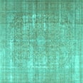 thumbnail image 1 of Ahgly Company Machine Washable Indoor Square Persian Turquoise Blue Traditional Area Rugs, 4' Square, 1 of 4