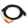 thumbnail image 3 of Cable adaptador convertidor de audio y vídeo HDMI macho a 3 RCA AV de 1,5 m y 1,5 pies HD 1080P, 3 of 10